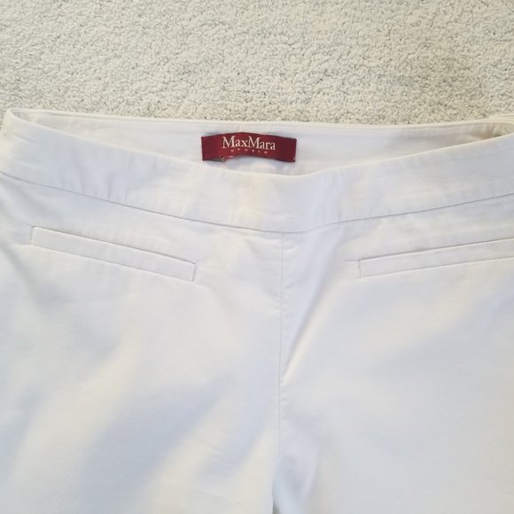 MAX MARA Perfect White Pants | SZ 8 - Picture 3 of 12